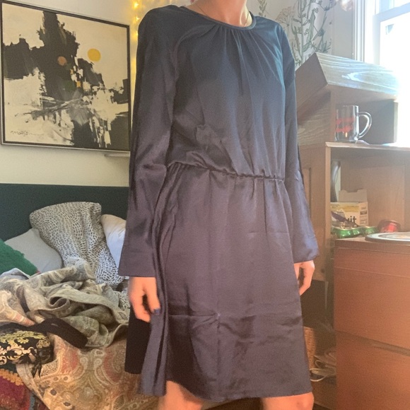 Rachel Roy Blue Long Sleeve Tie Back Dress - Picture 12 of 12